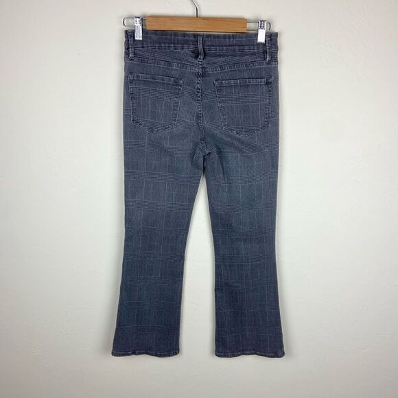 Frame Le Crop Mini Boot Jeans - Washed Gray Plaid - Picture 6 of 8
